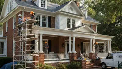 Marietta, GA painting contractor completing professional interior painting service