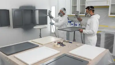 Cabinet painting service in Marietta, GA for durable kitchen cabinet finishes