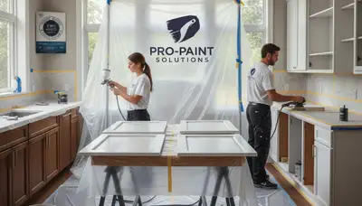 Cabinet painting service in Marietta, GA for durable kitchen finishes by Marietta Paint Pros