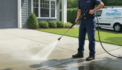 Concrete pressure washing service in Marietta, GA for clean driveways and patios
