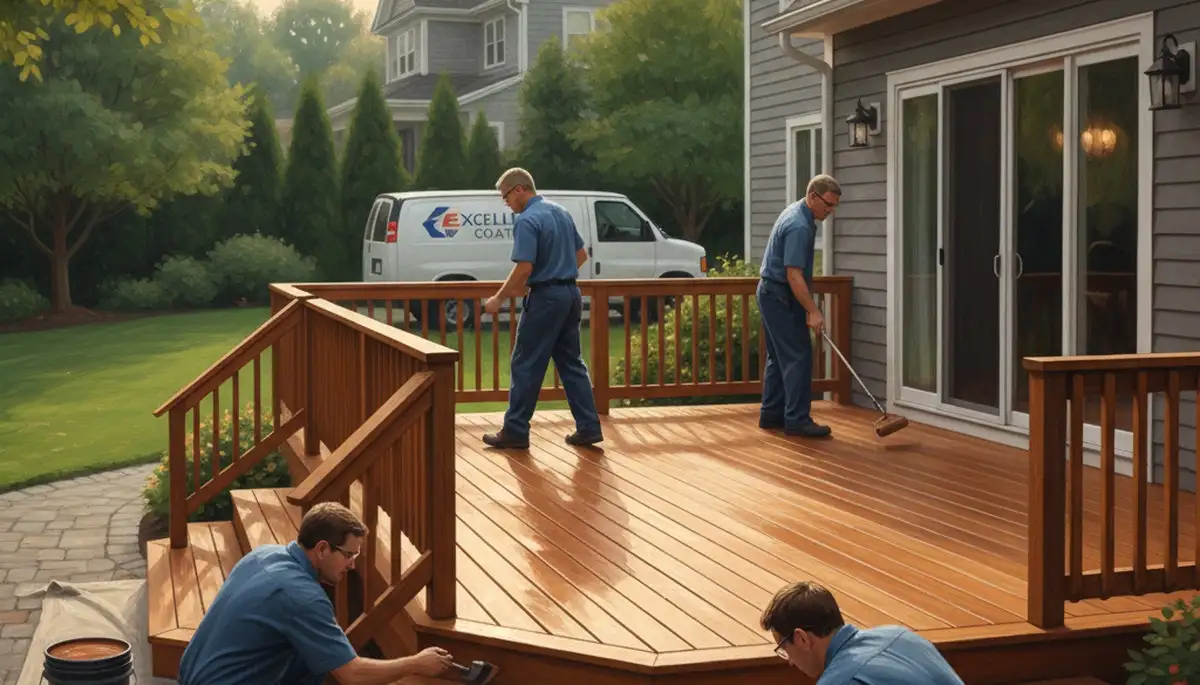 Marietta, GA deck painting service by Marietta Paint Pros for durable outdoor protection and curb appeal