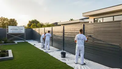 Fence painting service in Marietta, GA for wood and metal fences with durable exterior coating