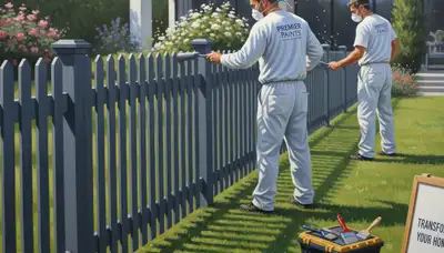 Fence painting service in Marietta, GA for wood and metal fences with durable exterior coatings