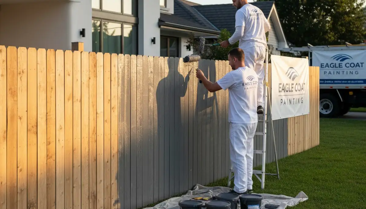 Fence painting service in Marietta, GA for wood and metal fences by Marietta Paint Pros