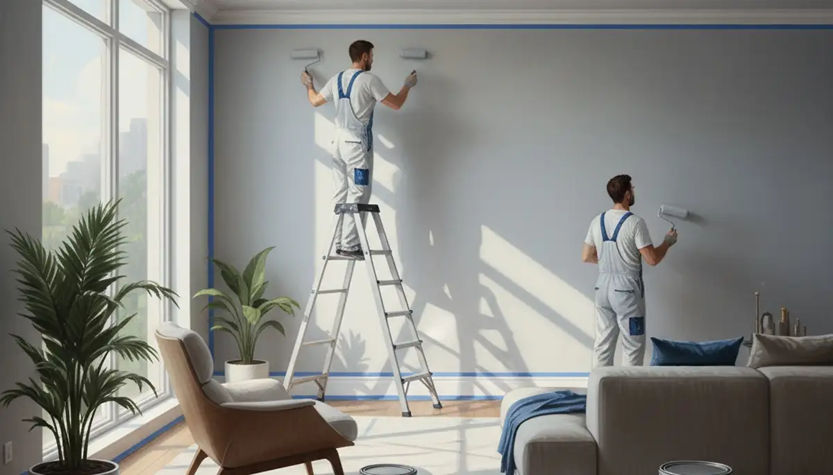 Interior house painting in Marietta, GA by Marietta Paint Pros on a local home interior