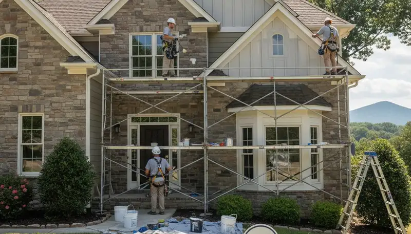 Marietta, GA painting contractor team providing professional interior and exterior painting services