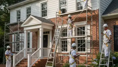Painting contractor team in Marietta, GA providing professional interior and exterior painting services
