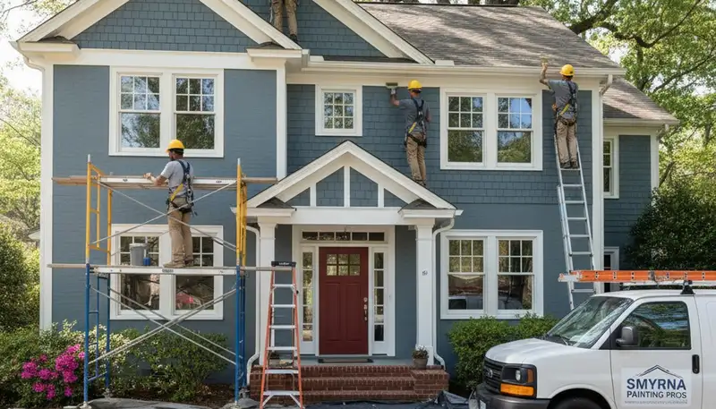 Painting contractor team in Marietta, GA providing professional interior and exterior painting services