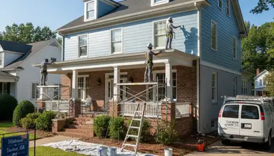 Marietta, GA painting contractor team providing professional interior and exterior painting services
